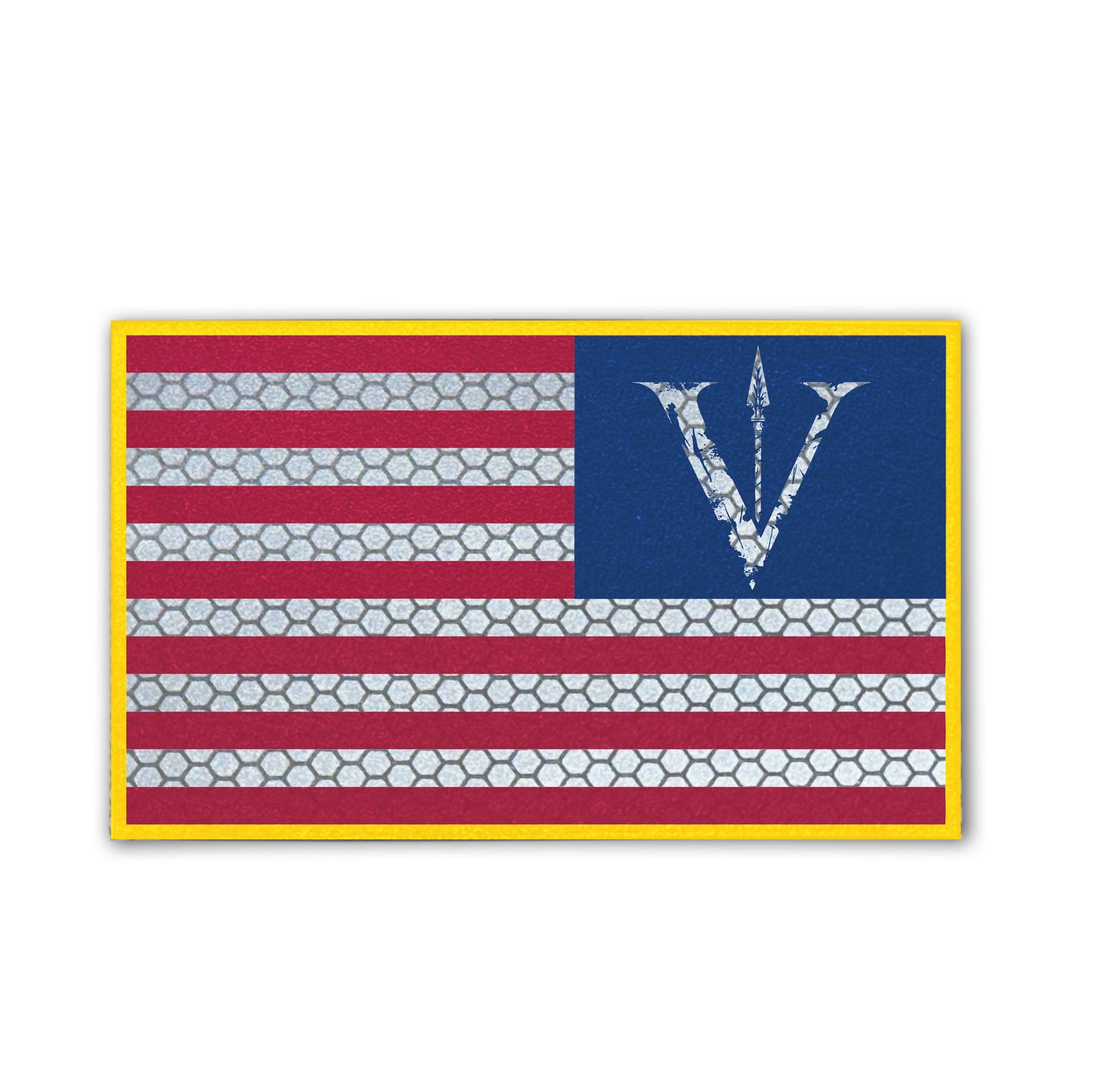 OSG V USA Flag Patch - Honeycomb Reflective