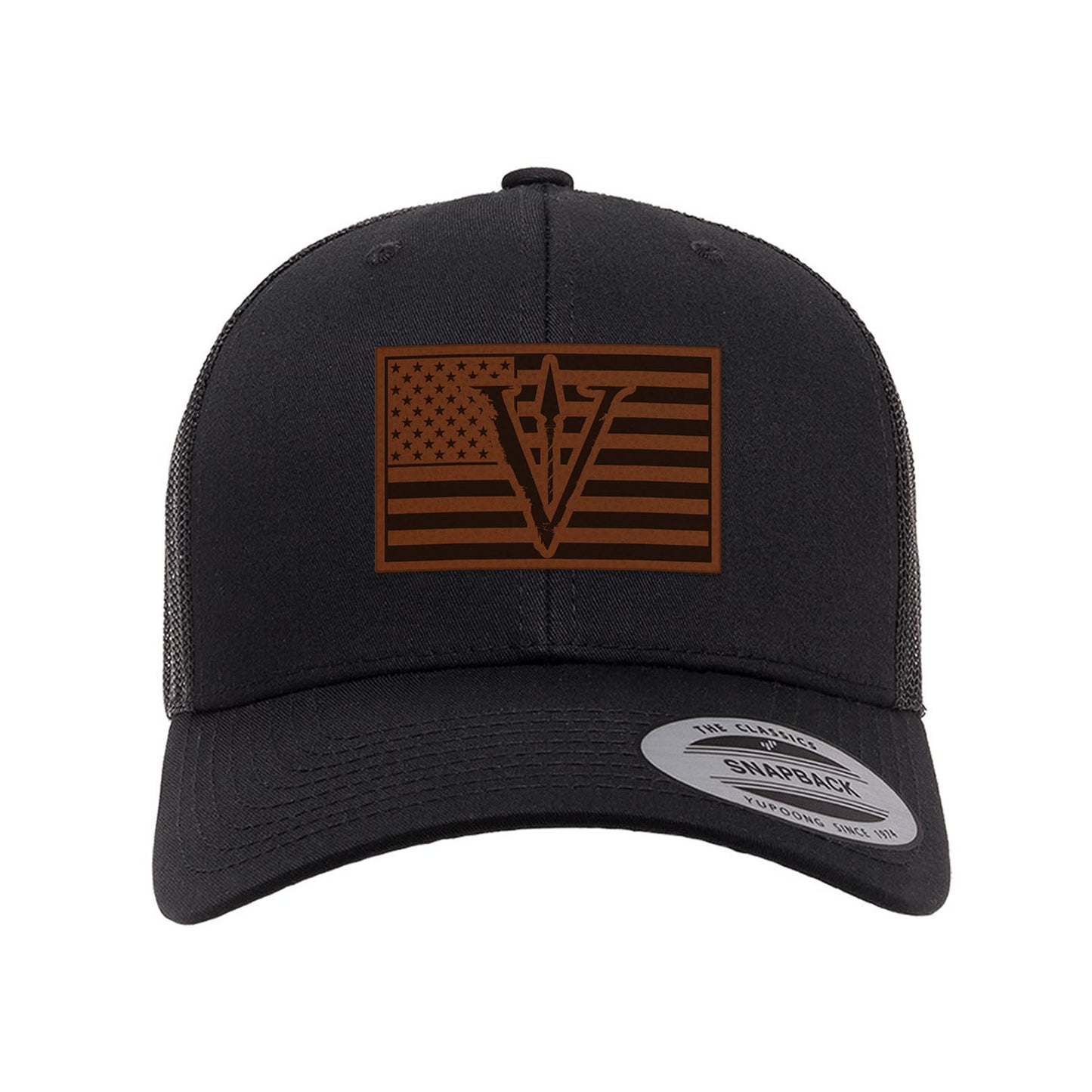 OSG Spear USA Flag Leather Patch Snapback