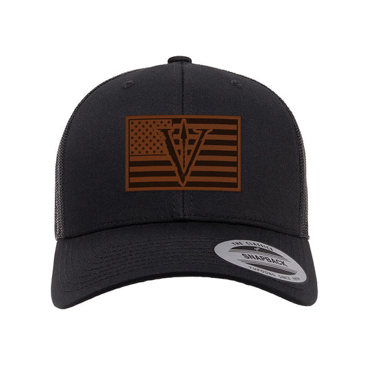 OSG Spear USA Flag Leather Patch Snapback