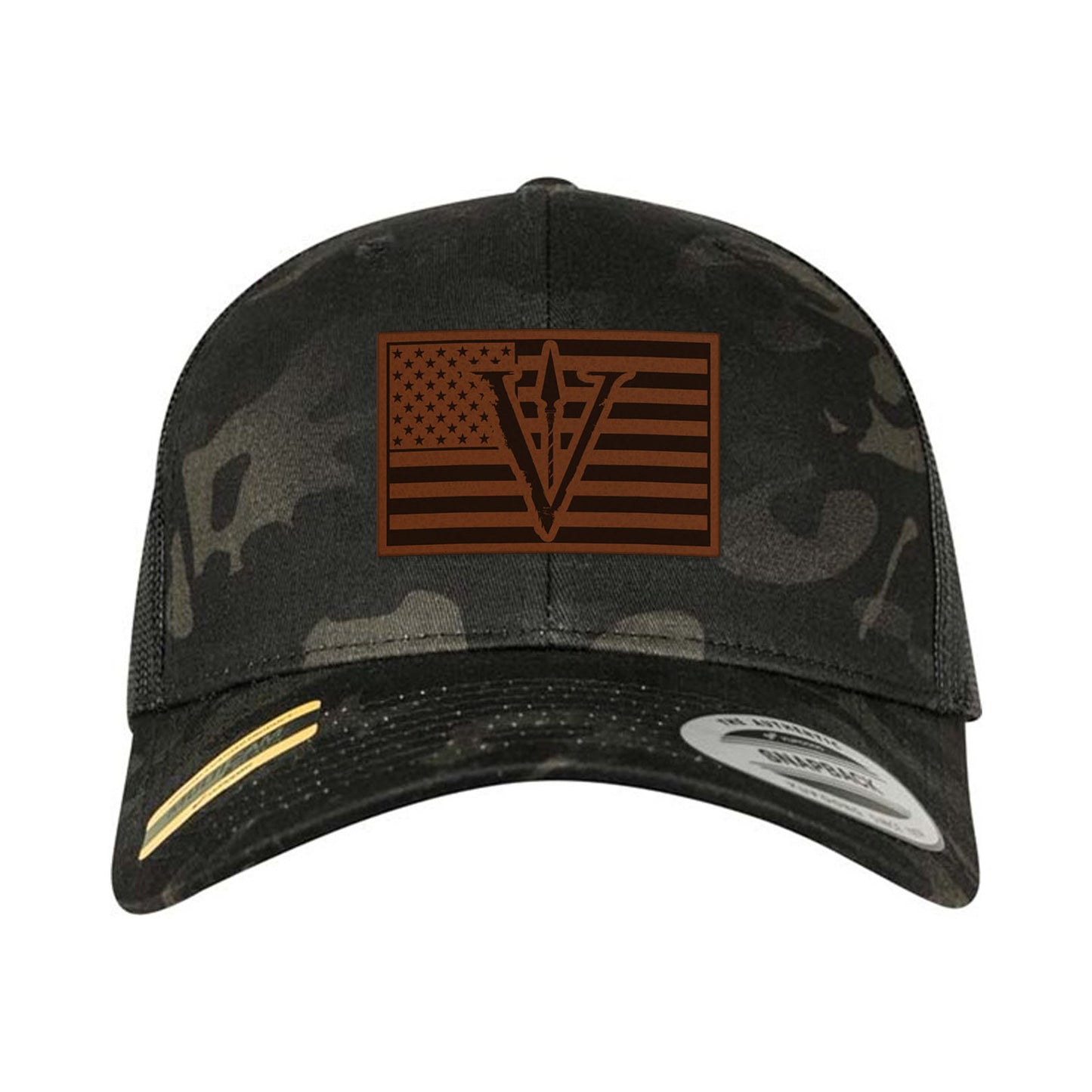 OSG Spear USA Flag Leather Patch Snapback