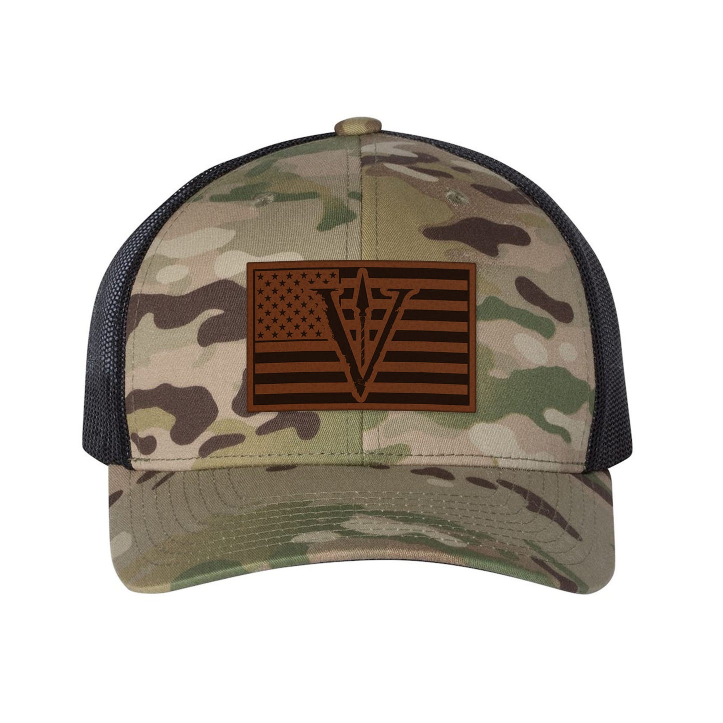 OSG Spear USA Flag Leather Patch Snapback