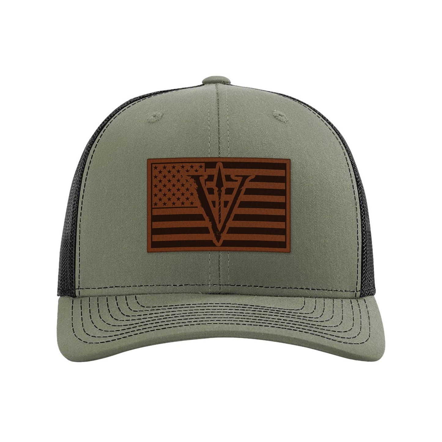 OSG Spear USA Flag Leather Patch Snapback