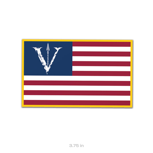 V Spear US Flag Sticker